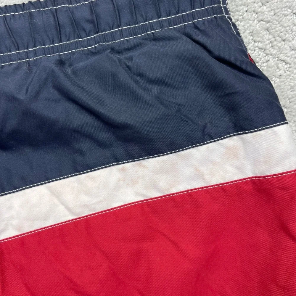 VINTAGE Y2k Old Navy Board Shorts Mens‎ SColorblock Swim Trunks Surf USA Flag